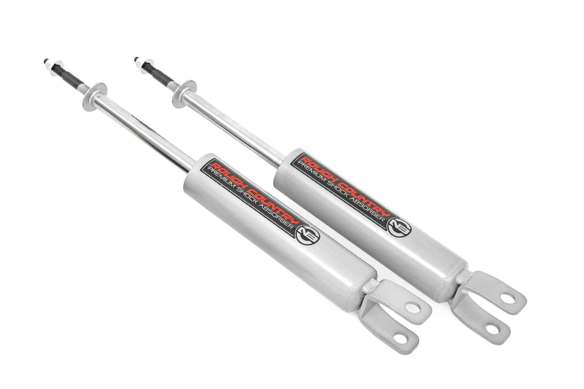 Chevrolet Tahoe Coilover Suspension Kit - Front - Rough Country - N3 Front Shocks - Metallic Silver - '00-'06
